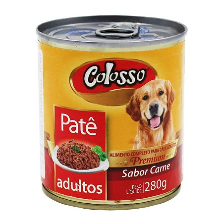 Patê Colosso para Cães Adultos Sabor Carne 280g