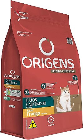 Origens Premium Especial Gatos Castrados Sabor Frango 3KG