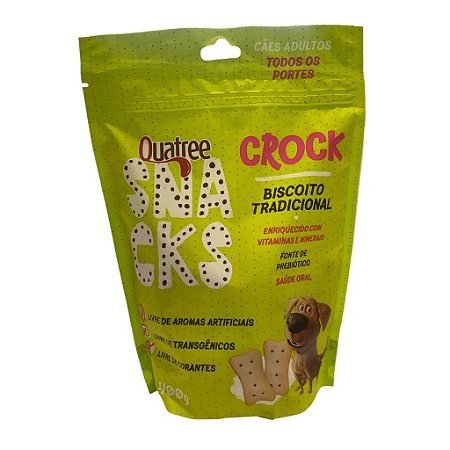 Biscoito Quatree Snacks Crock Médio 400g