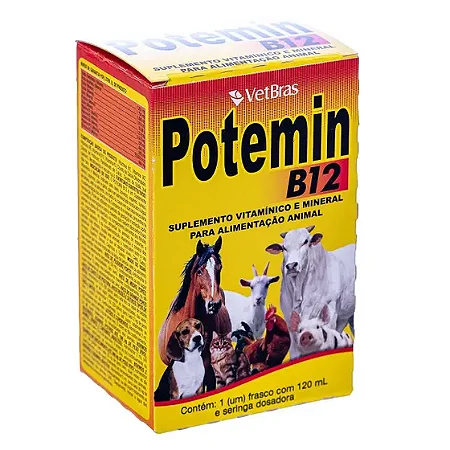 Potemin Suplemento e Mineral Para Animais B12 120 mL - VetBras