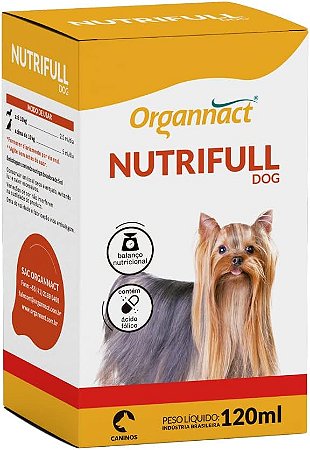 Nutrifull Dog 120ml Organnact - Suplemento Vitamínico Para Cães