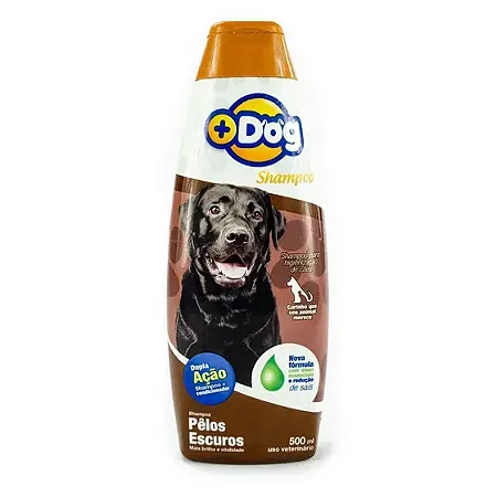 Shampoo e Condicionador Pelos Escuros Para Cães e Gatos 500ml +Dog