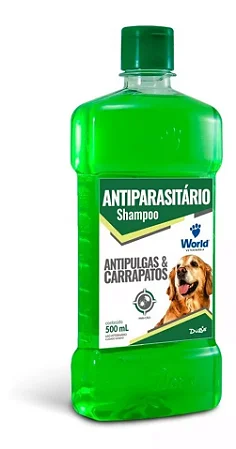 Shampoo Para Cães Antiparasitário Antipulgas Carrapato 500ml World Veterinaria