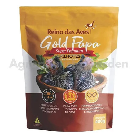 Gold Papa Filhotes Refil 400g - Reino Das Aves