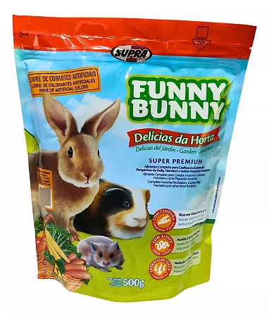 Ração Funny Bunny 500g Coelhos Hamster Peq Roedores