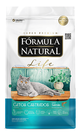FÓRMULA NATURAL LIFE GATO CASTRADO SALMÃO 15KG