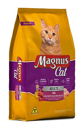 Magnus Cat Mix Sabor Carne com Partículas Recheadas 10kg