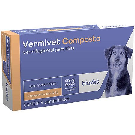 Vermivet Composto  600mg - 4 comprimidos