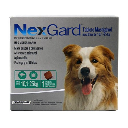 Nexgard Cães de 10,1 a 25kg