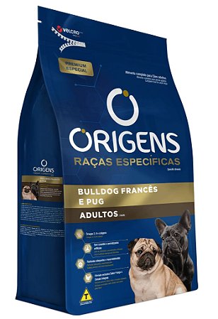 ORIGENS RAÇA ESPECÍFICA BULLDOG FRANCÊS E PUG ADULTOS 10KG