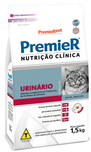 Premier Nutrição Clínica Gatos  Urinário Estruvita 1,5kg