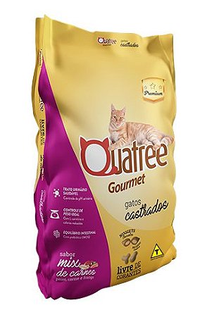 QUATREE GOURMET GATO CASTRADO MIX DE CARNES 10KG