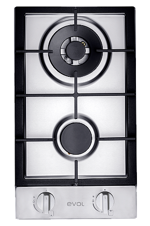 Cooktop Dominó Evol a Gás 2 Queimadores 1 Tripla chama e 1 Rápido Bivolt Siena