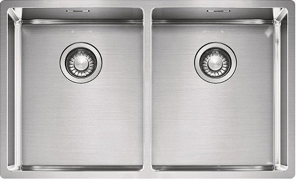 Cuba Box Dupla Embutir e Sobrepor Franke 78x45 c/ Válvula 4,5