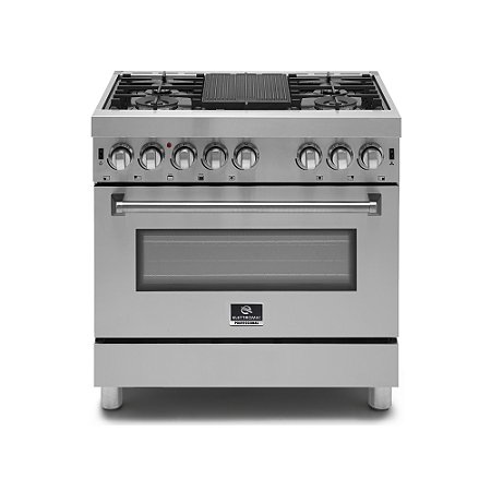 Fogão Freestanding Elettromec Profissional 5 Queimadores com Forno Elétrico Inox 90cm 220V