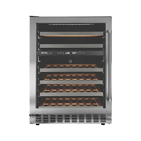 Adega de Vinhos Evol 46 Garrafas Dual Zone de Embutir Abertura para Esquerda