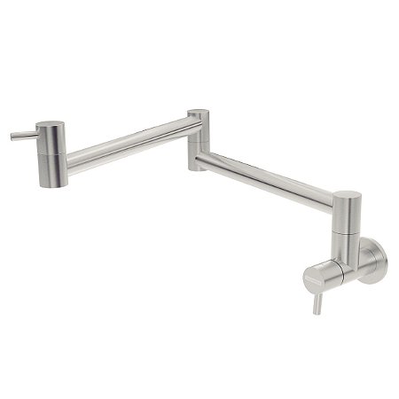 Torneira de parede Tramontina Flexion Wall em aço inox com sistema anti-gotejamento e Design Articulado