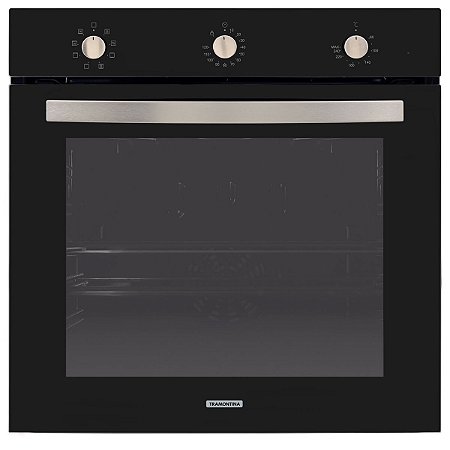 Forno Elétrico de Embutir Tramontina Glass Cook em Vidro Temperado Preto 7 Funções 73 L