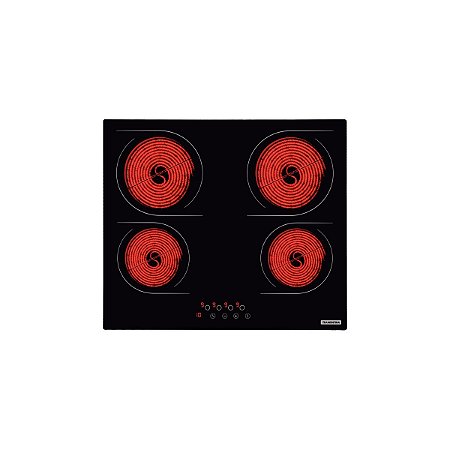 Cooktop Elétrico Tramontina New Square Vitrocerâmico com 4 Áreas de Aquecimento e Comando Touch
