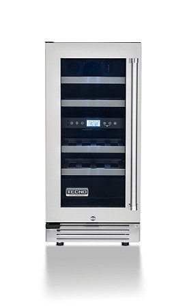 Adega de Vinhos Tecno Professional Gourmet 23 Garrafas Dual Zone de Embutir 220V - Abertura p/ Esquerda