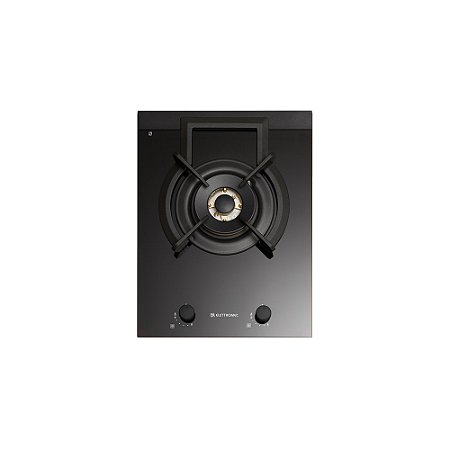 Cooktop Elettromec Dominó Vetro Dual Flame 1 Boca Inox 38cm Bivolt