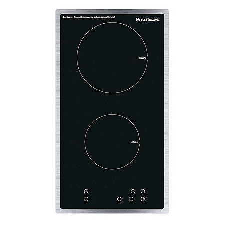 Cooktop Dominó Elétrico Indução Elettromec 2 Bocas 30cm 220V