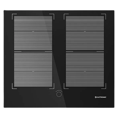 Cooktop de Indução Elettromec Vetro 4 Zonas 60 cm Vidro Preto 220V