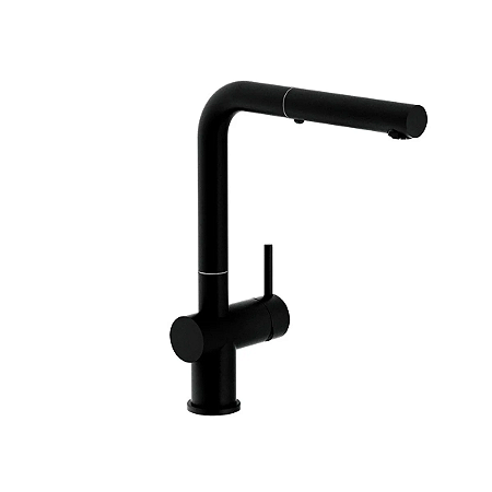 Misturador Active Plus Pull Out Franke Black Matte Bica Alta Giratória