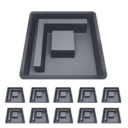 Kit com 10 Formas Para Cobogó Elemento Vazado Concreto Poente 30cm - Fp161