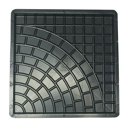 Kit 10 Formas Quadrada Trabalhada 45x45x2,5 Tijolo Bloquete - FP032