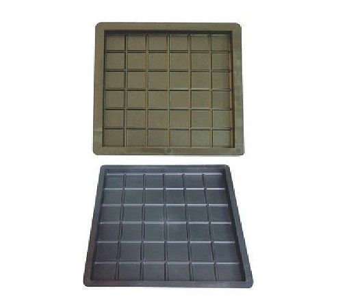 Kit 10 Formas Ladrilho Xadrez 40x40x2,5xm (36 Quadros) - FP119