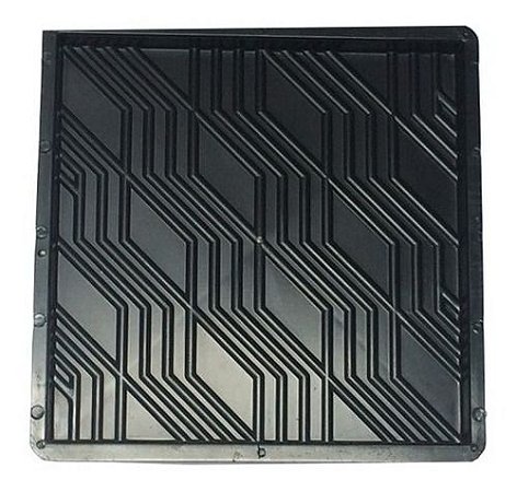 Kit 10 Formas Quadrada Estriada 49 x 49 x 3,5 cm - FP023