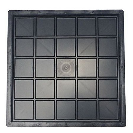 Kit 50 Formas Ladrilho Xadrez 25 Quadros 20 X 20 X 1,5 CM - FP044