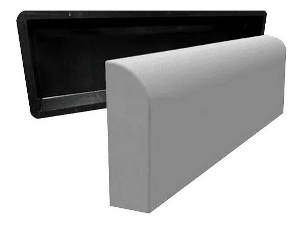 Kit 100 Formas Meio Fio Guia de Rua Tijolo 80x25x8cm FP067