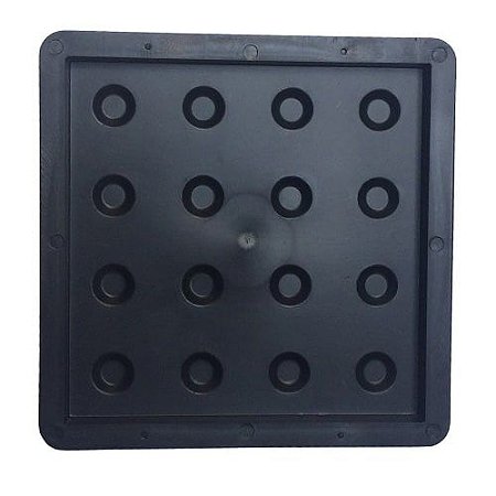 Kit 10 Formas Piso Tátil Alerta Direcional Bola Chanfrado 20x20x1,5cm - FP089