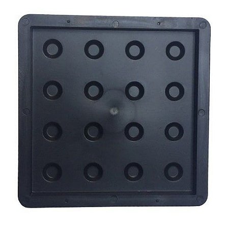 Kit 50 Formas Piso Tátil Alerta Direcional Bola Chanfrado 20x20x1,5cm - FP089
