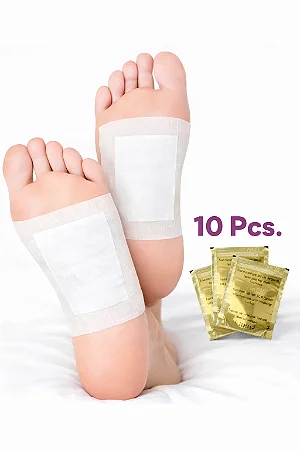 Kit 10 Adesivos Eliminador de Toxinas Detox Natural P/ Pes - Saude