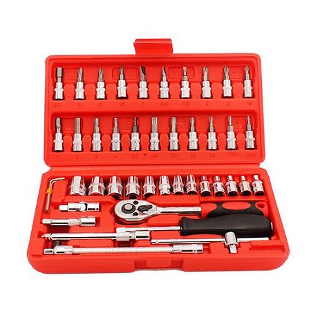 Conjunto Ferramentas Socket 46 Pçs Taiwans Qualitytools