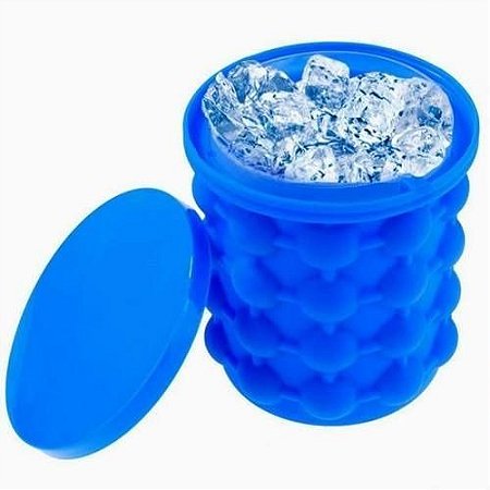 Mini Balde Forma De Gelo Em Silicone Ice