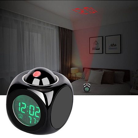 Relógio Despertador Digital Multifunções Voz Falante Led Pro
