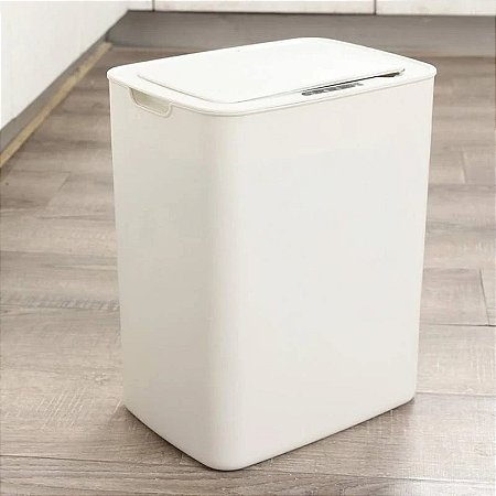 Lixeira Automática Cesta Inteligente Com Sensor Branco