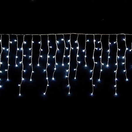 Pisca de LED Cascata 160L 4M X 70CM 8 Modos Tomada Natal Ano Novo Festas
