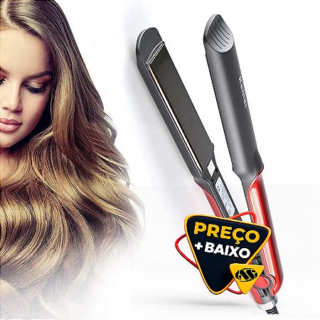 Prancha Alisadora Kemei Com Intensidade De Calor 220V