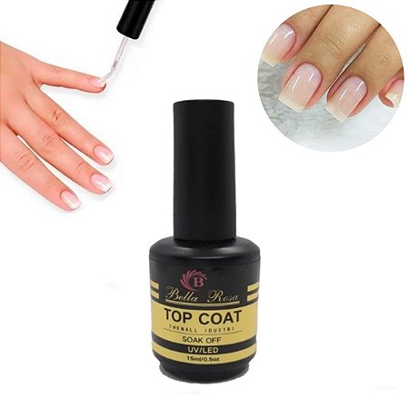 Top Coat Para Unhas Alongamento Gel Acrigel Porcelana UV/LED 15ml