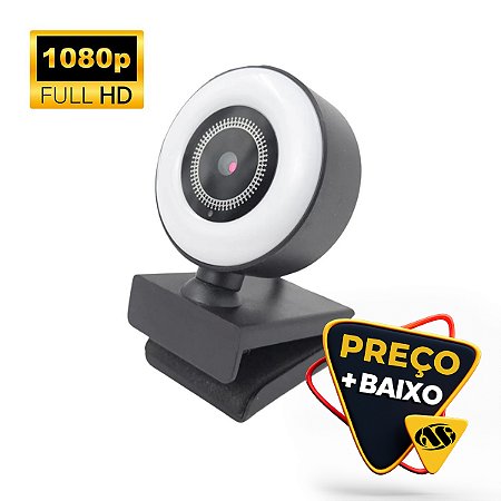 Web Cam Camera USB Full HD 1080p Com Microfone E Lanterna