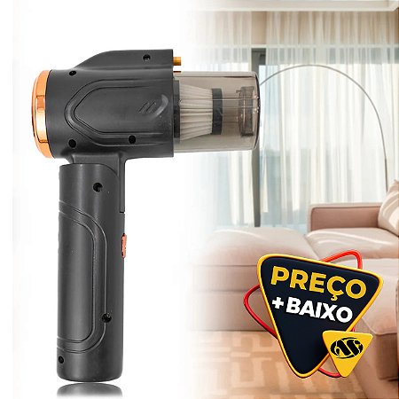 Mini Aspirador De Pó Portátil Vertical USB Recarregável 2 Em 1