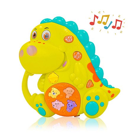 Teclado Piano Musical Bebê Brinquedo Infantil Som Dinossauro