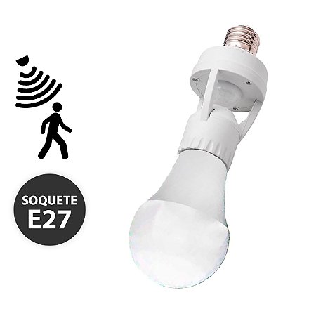 Sensor De Presença Com Fotocélula Iluminação Lâmpada Soquete E27
