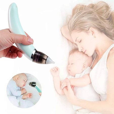 Aspirador Nasal Infantil Elétrico USB Bebê Limpeza De Nariz