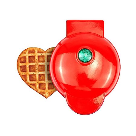 Mini Máquina De Assar Forma Elétrica Retro Waffle Coração 220V